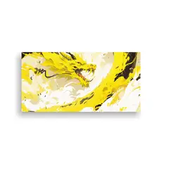 GENERICO - Pinturas Decorativas De Dragón En Colores Amarill 160x80cm