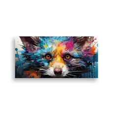 GENERICO - Cuadro Minimalista De Opossum En Colores Prismatic 160x80cm