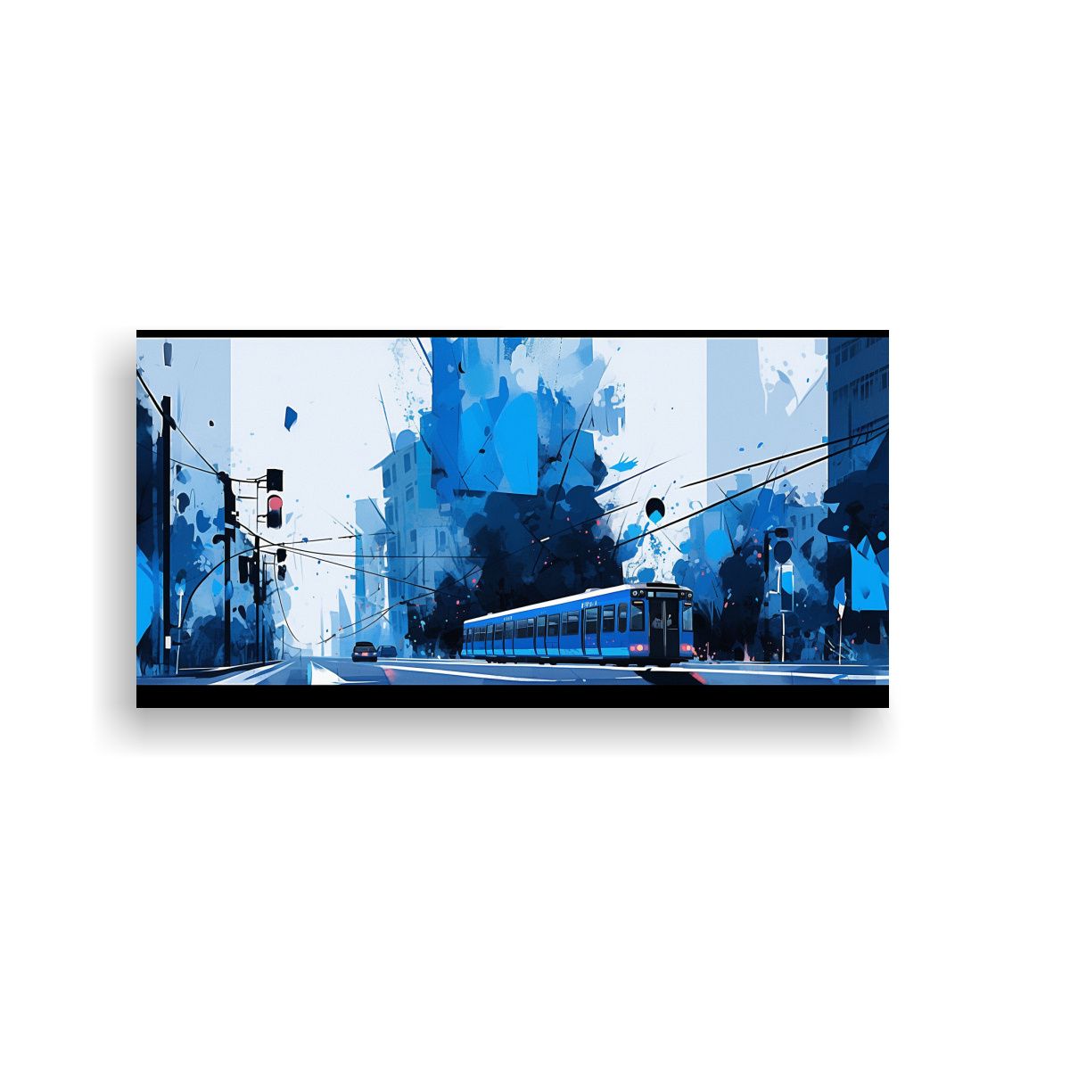 GENERICO - Pinturas Decorativas De Escenas Urbanas En Santiag 160x80cm.