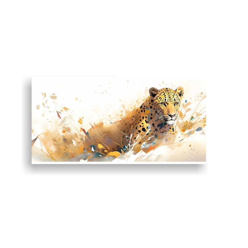 GENERICO - Pinturas De Leones En Acuarelas Y Colores Dorados  160x80cm