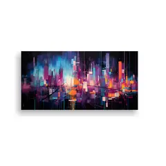 GENERICO - Obra Abstracta Inspirada En La Energía De Vanguar 160x80cm