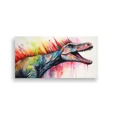 GENERICO - Pintura Espectacular De Spinosaurus En Estilo Acua 160x80cm