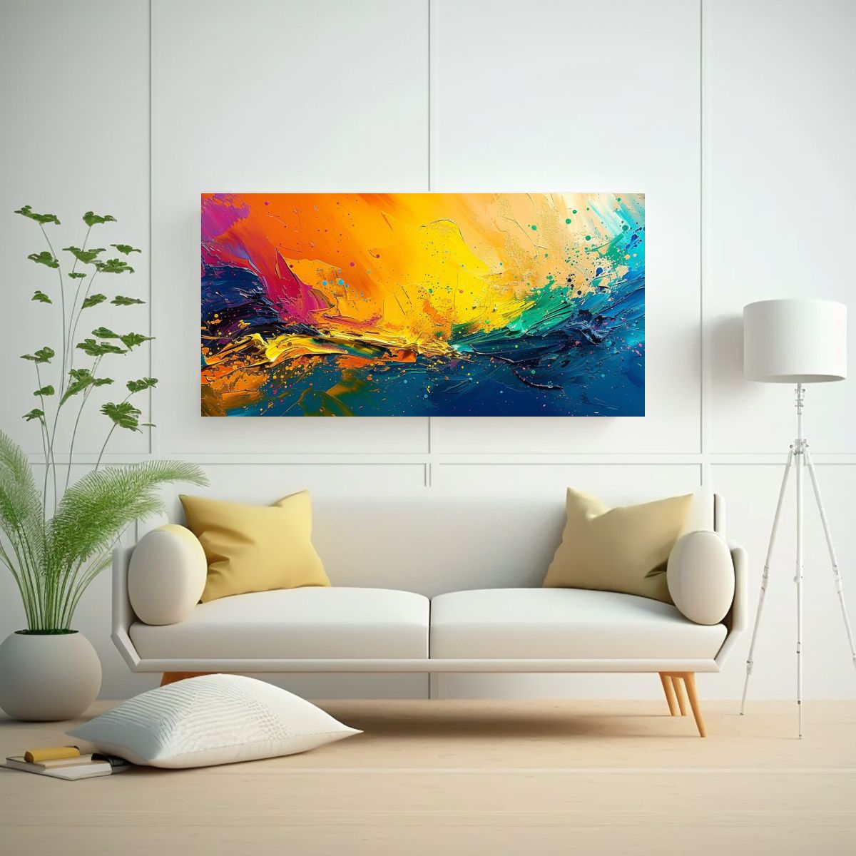 GENERICO - Cuadro Concepto Composición Equilibrada Arte Colo 160x80cm