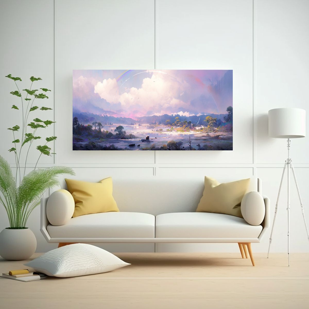 GENERICO - Lienzo Tela Decorativo Motivo Paisaje Naturaleza A 160x80cm