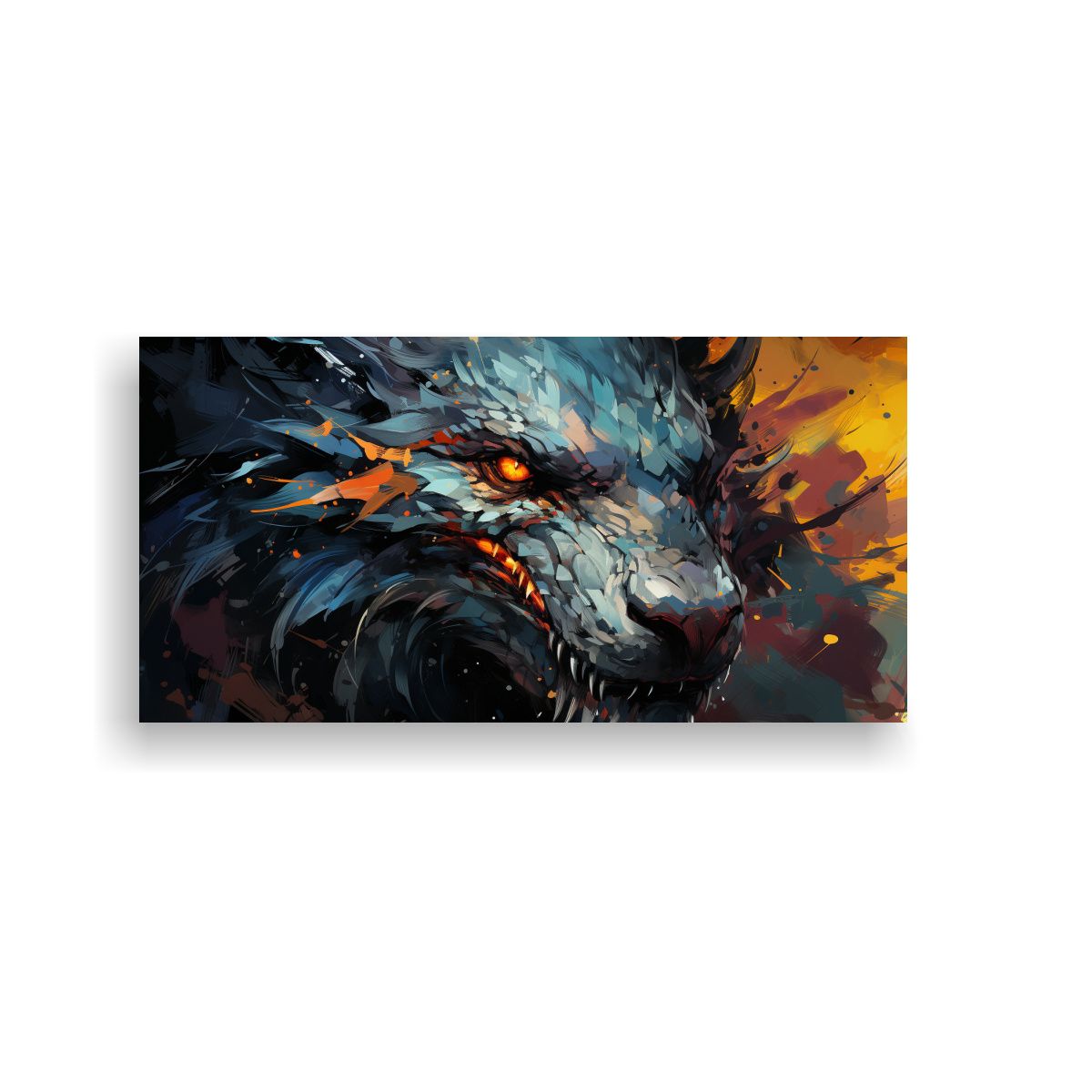 GENERICO - Pinturas Decorativas De Tema Floral Y Dragón En C 160x80cm