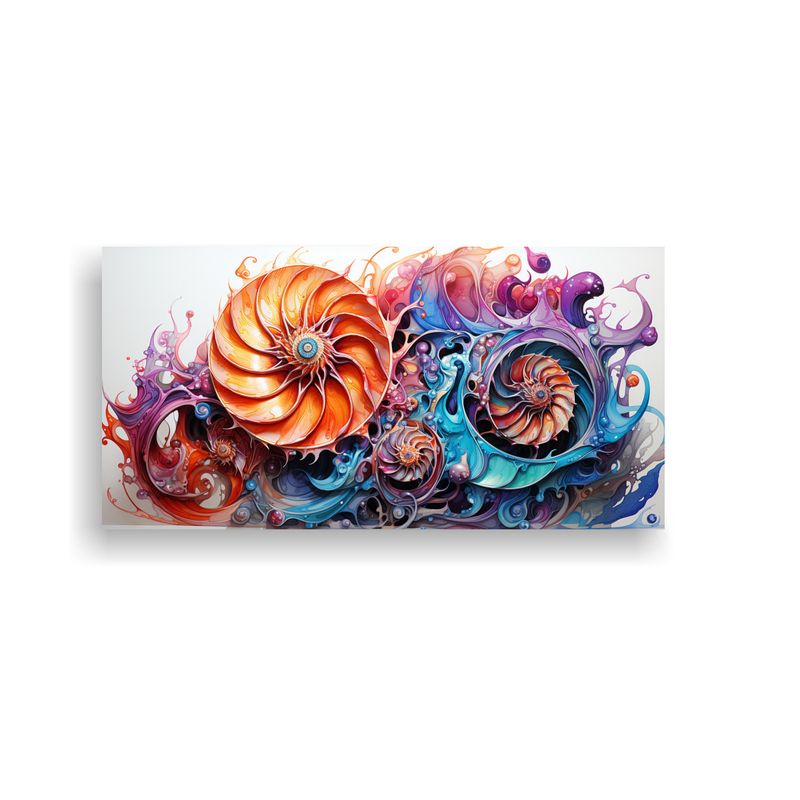 GENERICO - Lienzo Estilo Galería Acuarelas Coloridas Estilo  160x80cm