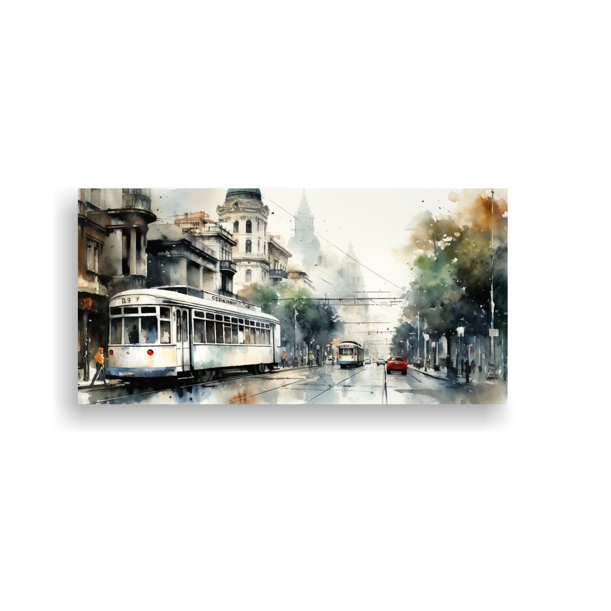 GENERICO - Pinturas Inspiradoras De Santiago En Chile En Acua 160x80cm.