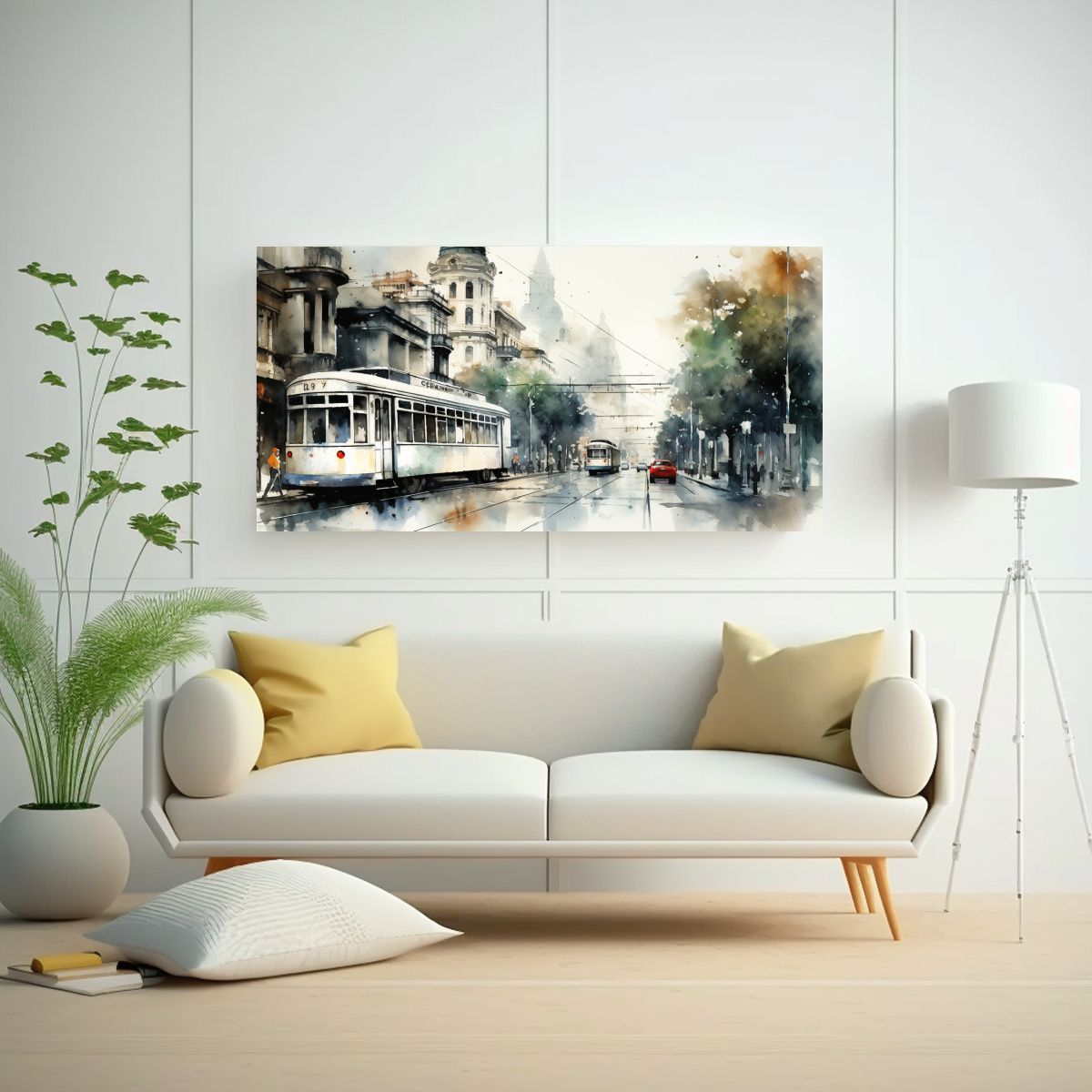 GENERICO - Pinturas Inspiradoras De Santiago En Chile En Acua 160x80cm.