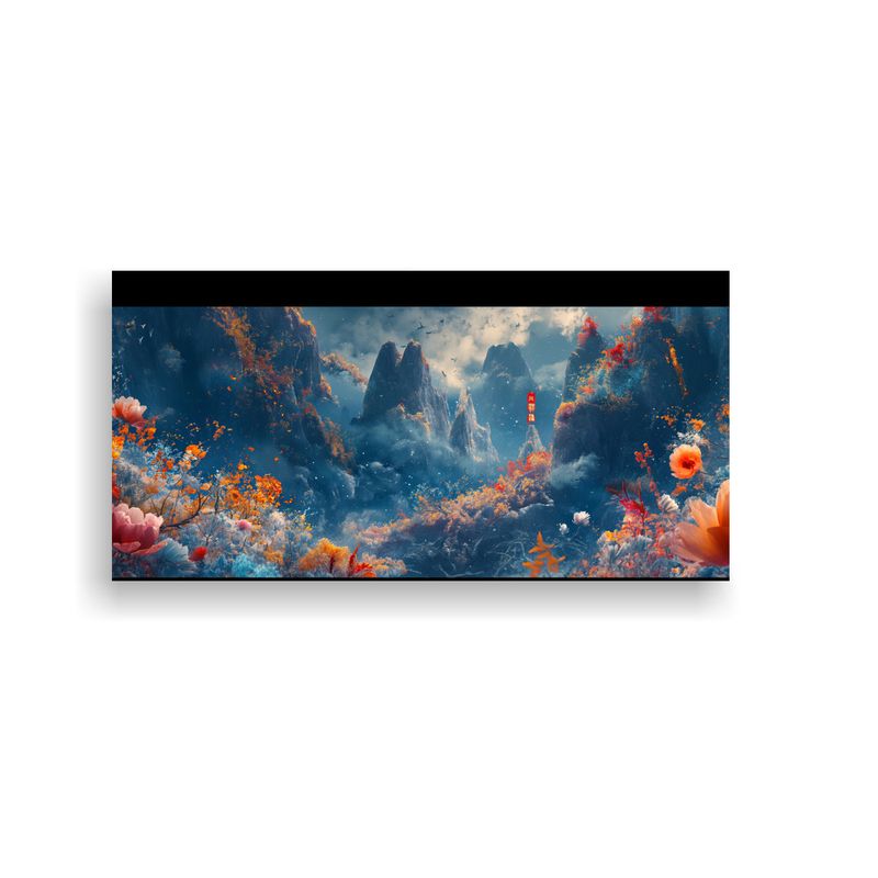 GENERICO - Cuadro Estilo Galería Ópera China Y Montañas A 160x80cm