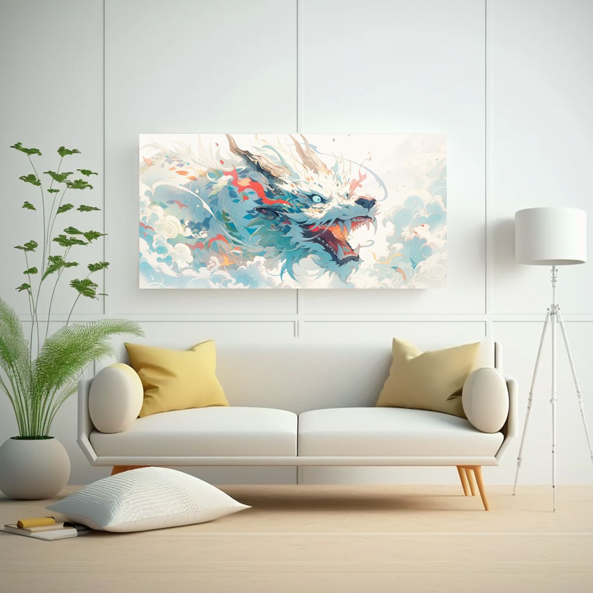 GENERICO - Pintura Creativa En Acuarela Dragón Vibrante En  160x80cm