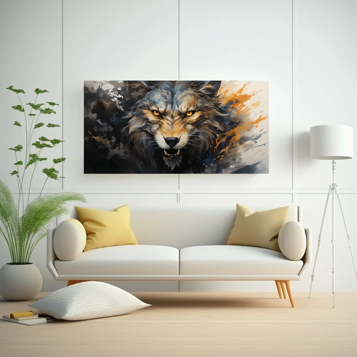 GENERICO - Pintura De Dragón En Acuarelas Y Colores Dorados 160x80cm