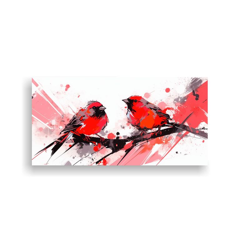 GENERICO - Cuadros Decorativos Equilibrio Visual En Tonos Roj 160x80cm