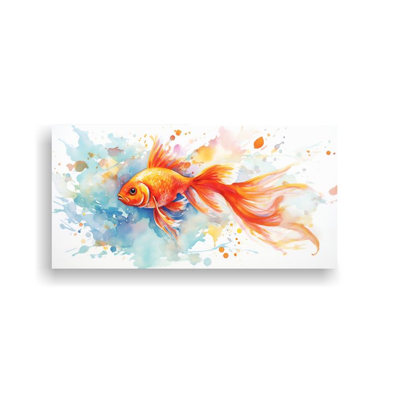 GENERICO - Pintura De Pared De Pez Dorado En Acuarelas Colori 160x80cm