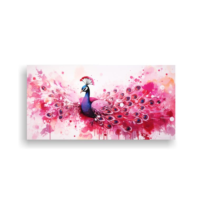 GENERICO - Cuadro Decorativo Neo Pop Arte Colores Peacock Bla 160x80cm