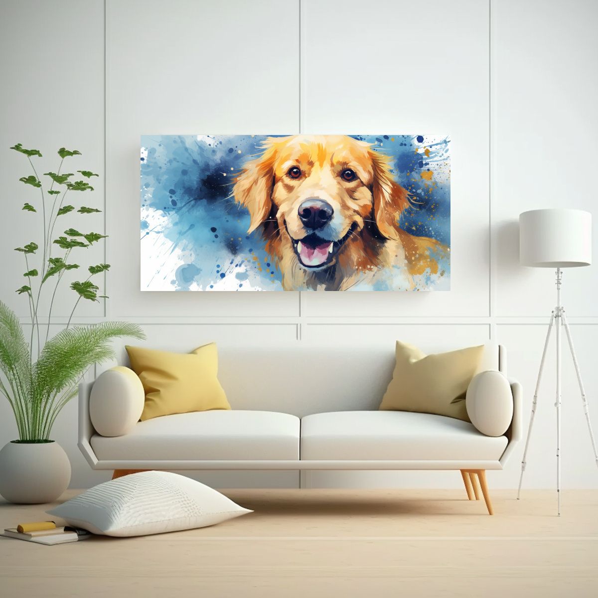 GENERICO - Cuadro De Arte Moderno Impactante Con Una Mascota  160x80cm