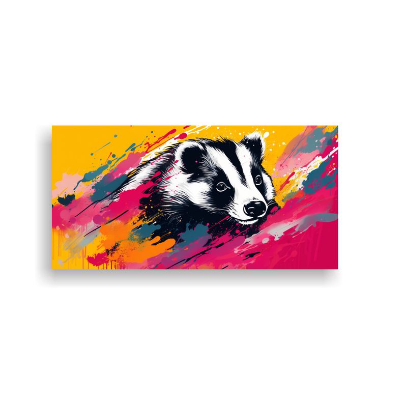 GENERICO - Cuadro De Arte Pop Neo Con Sombrero De Tejón En C 160x80cm