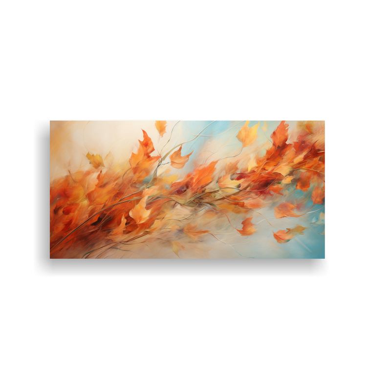 GENERICO - Pintura Abstracta Dinámica De Hojas De Otoño En  160x80cm