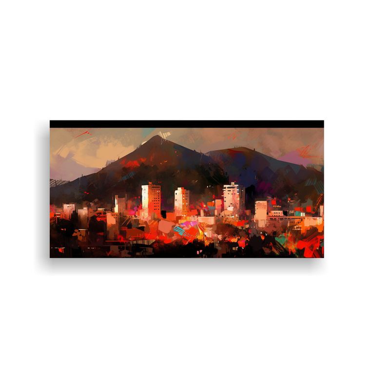 GENERICO - Pintura Decorativa Simétrica En Santiago De Chile 160x80cm