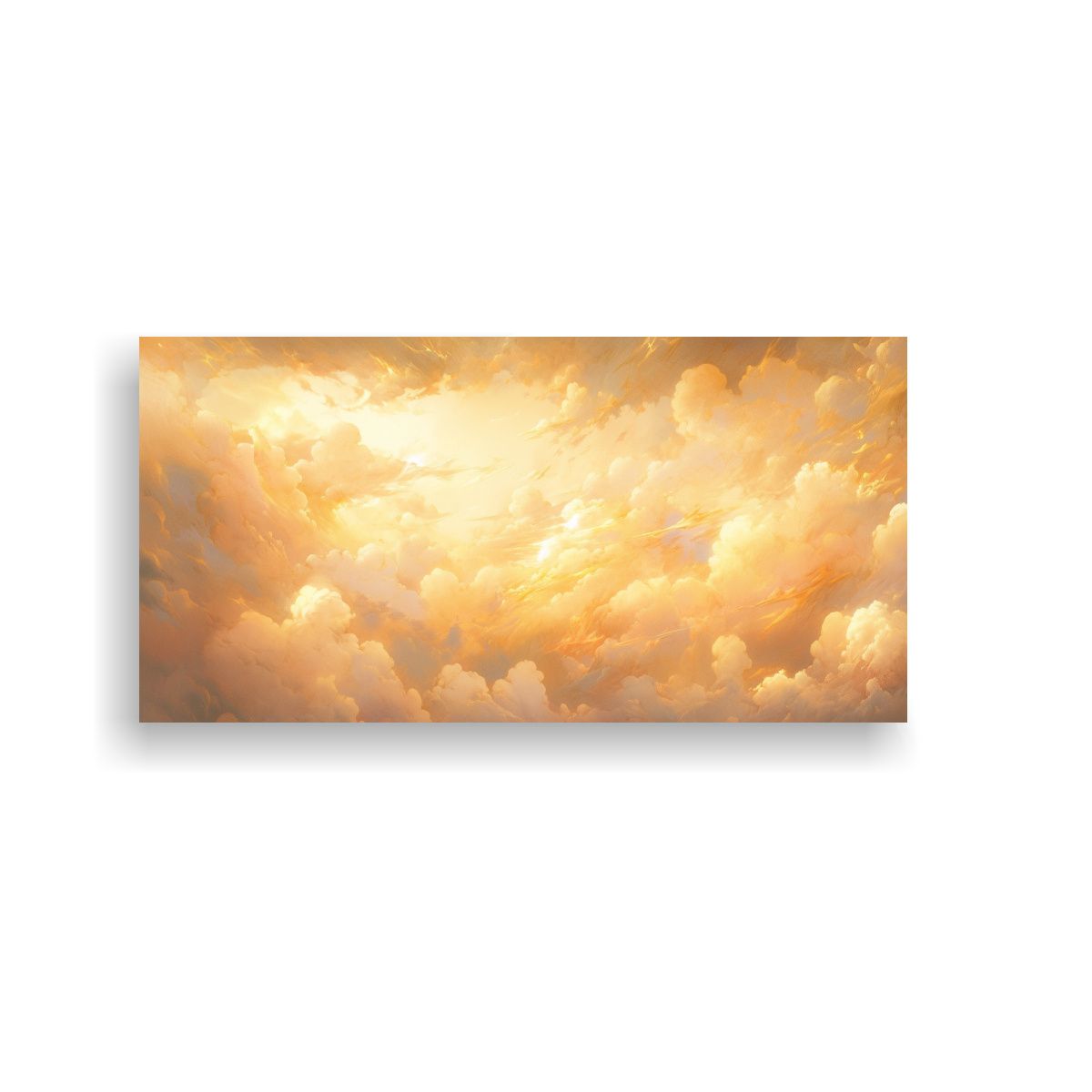 GENERICO - Cuadro Abstracto Moderno Amanecer Con Colores Amar 160x80cm