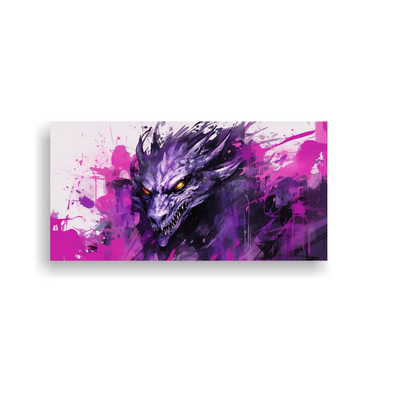 GENERICO - Pinturas Decorativas Innovadoras Con Dragón Púrp 160x80cm