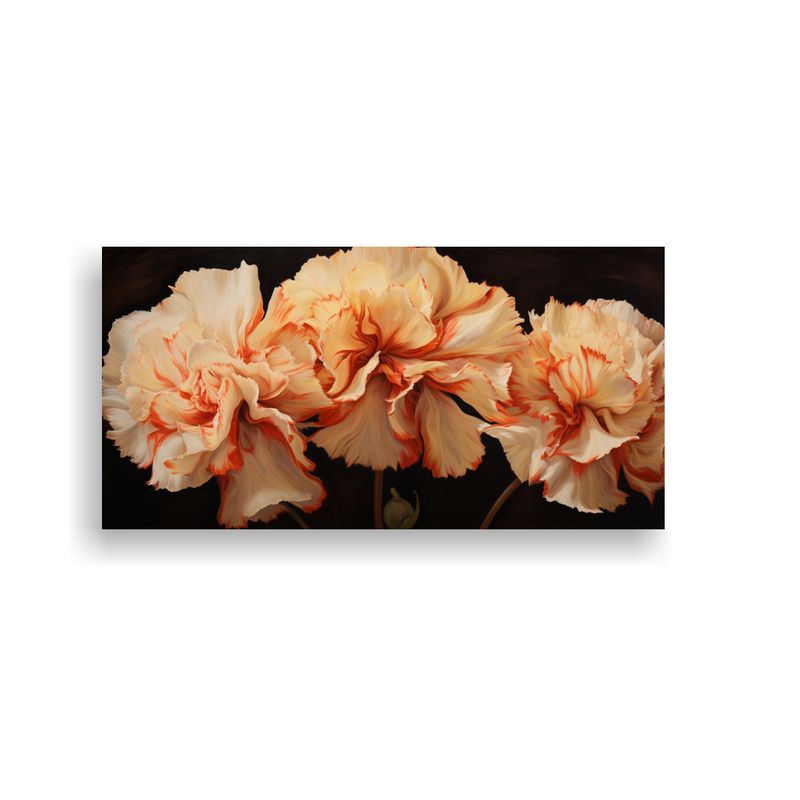 GENERICO - Pintura Abstracta De Flores De Claveles En Estilo  160x80cm