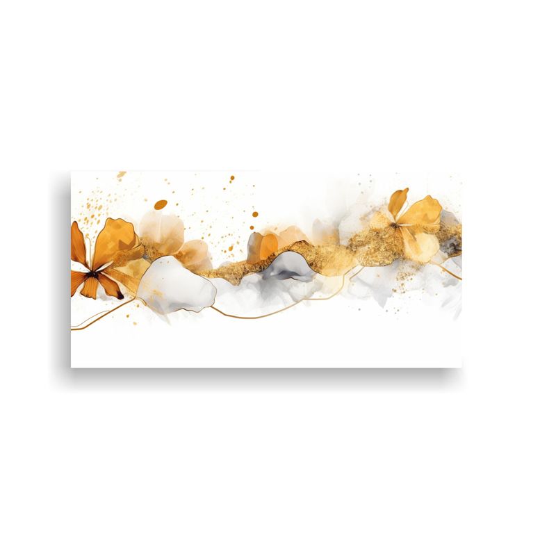 GENERICO - Cuadro Abstracto Movimiento Minimalista Blanco Y D 160x80cm