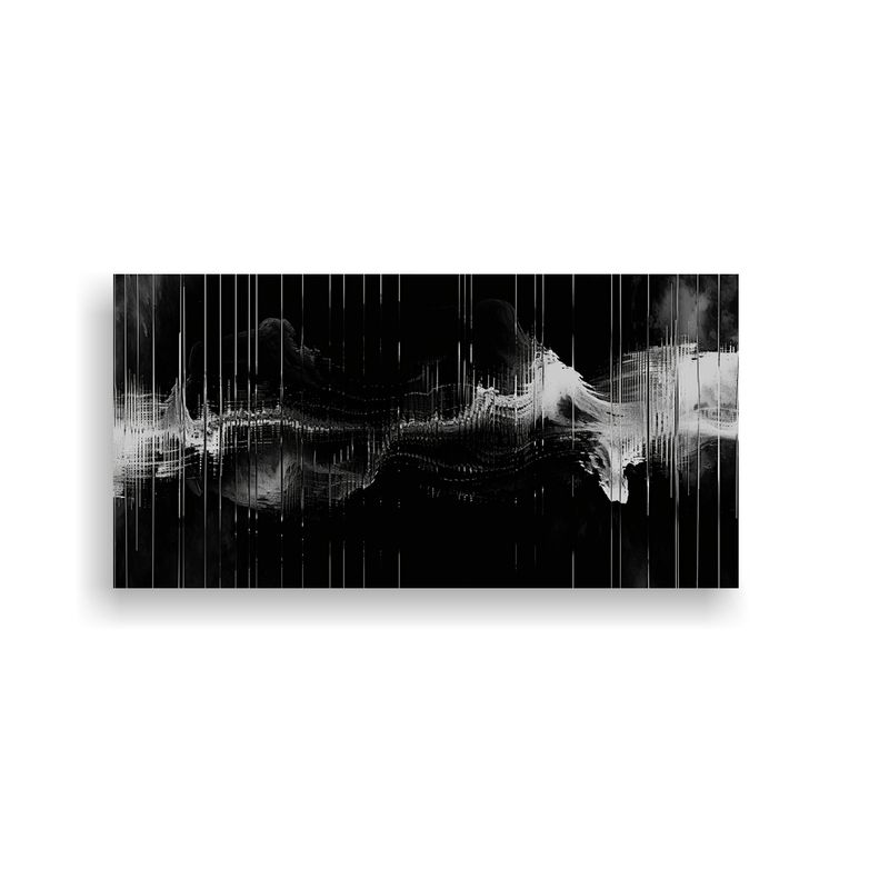GENERICO - Cuadros Lienzo Tela Color Completo Ondas Sonido Ca 160x80cm