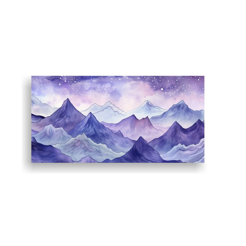 GENERICO - Pintura Decorativa De Montañas En Acuarela Soñad 160x80cm
