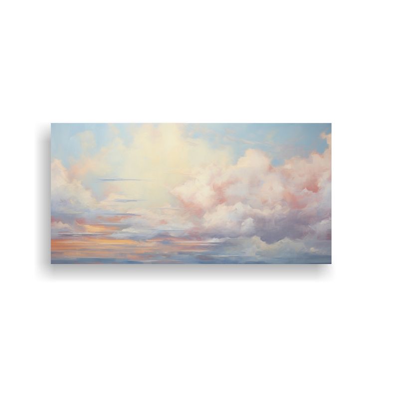 GENERICO - Pintura Abstracta Económica Cielo Matutino Con C 160x80cm