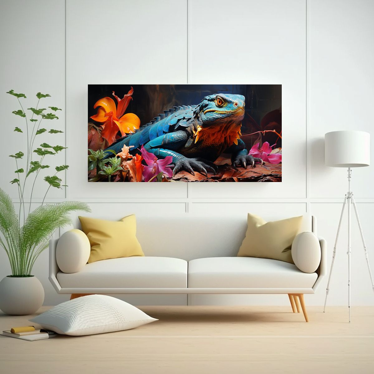 GENERICO - Pintura Al Estilo óleo Intensa Estilo Escorpión  160x80cm.