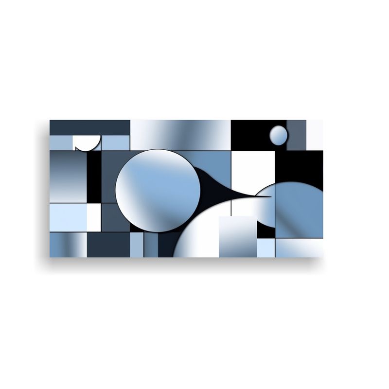 GENERICO - Banner Azul Abstracto Para Decorar Con Composicion 160x80cm