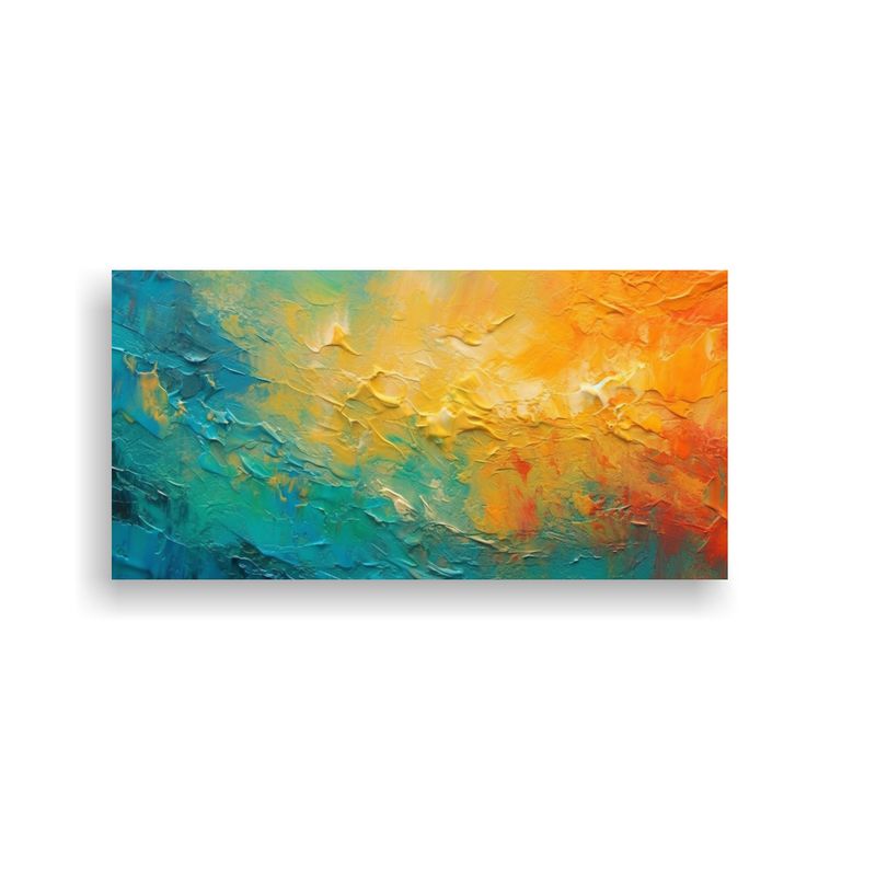 GENERICO - Pintura Acrílica Abstracta Colorida Y Luminosa Pa 160x80cm