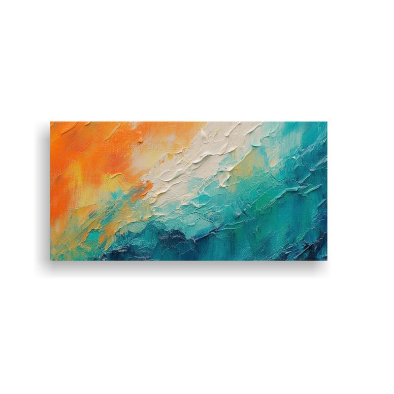 GENERICO - Pintura Acrílica Abstracta Colorida En Bastidor D 160x80cm
