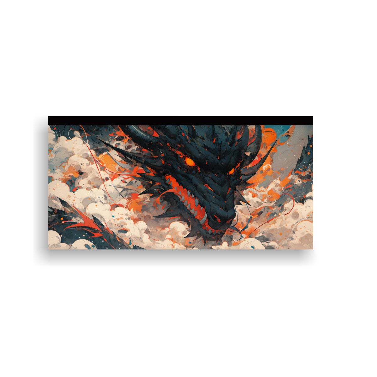 GENERICO - Pintura Decorativa En Lienzo Armonía De Dragón E 160x80cm