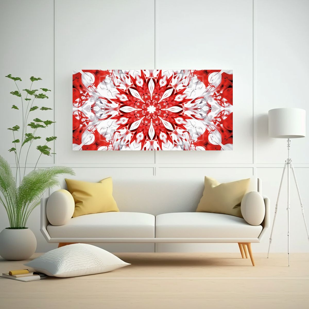 GENERICO - Pinturas De Pared Modernas Con Patrones Rojos Sobr 160x80cm