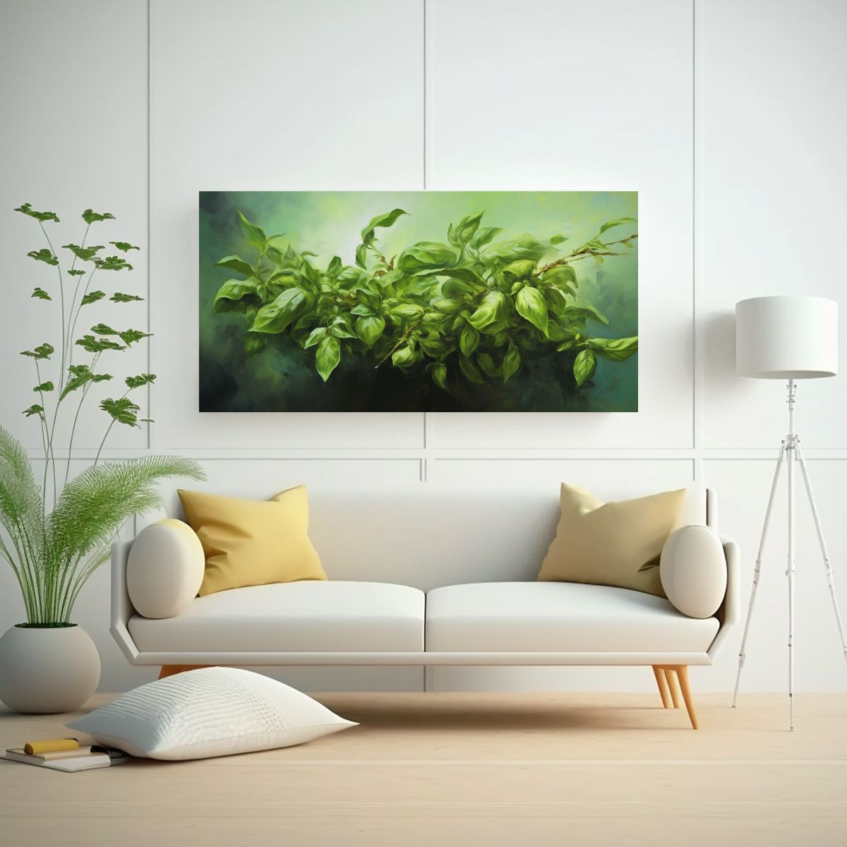 GENERICO - Lienzo De Tela Abstracto De Hierbas Frescas Para D 160x80cm