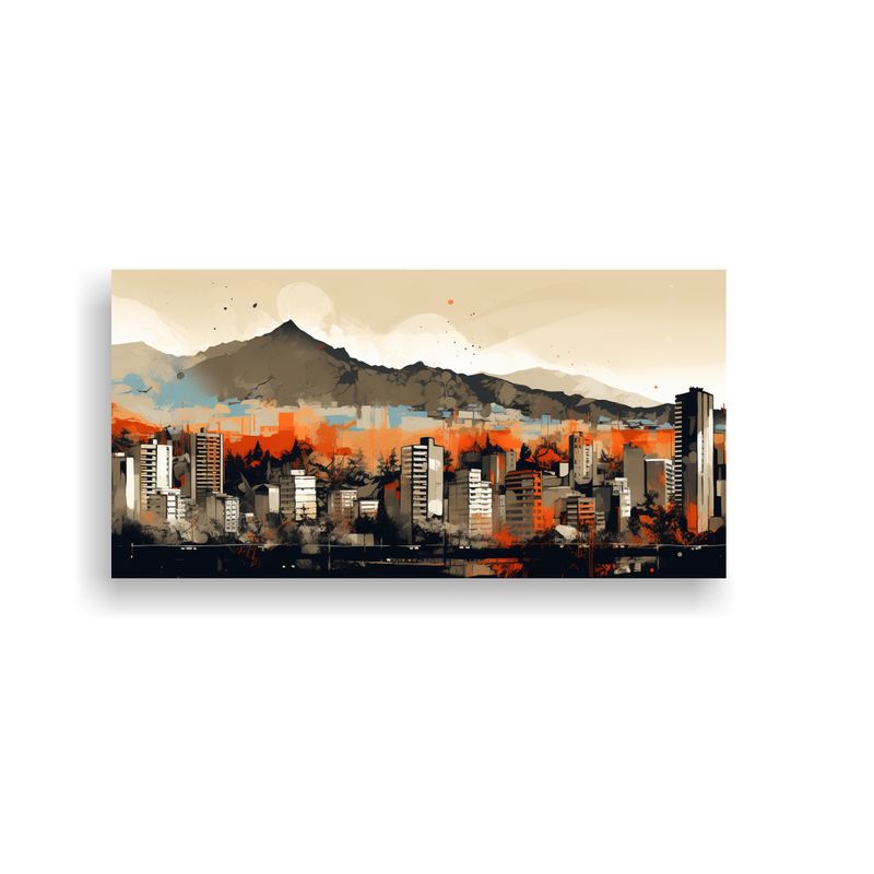 GENERICO - Cuadros De Tela En Bastidor Santiago Chile Vitalid 160x80cm