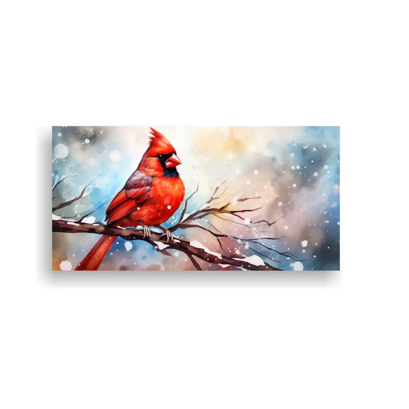 GENERICO - Pintura Lienzo Intensidad Color Acuarelas Cardenal 160x80cm