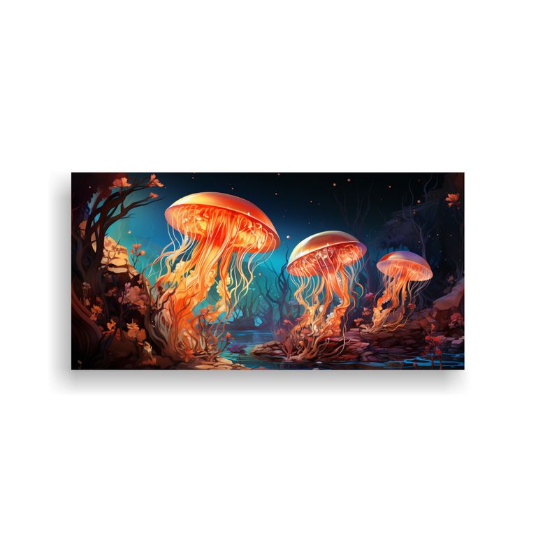 GENERICO - Cuadro Decorativo Alegre Medusa En Colores Deslum 160x80cm