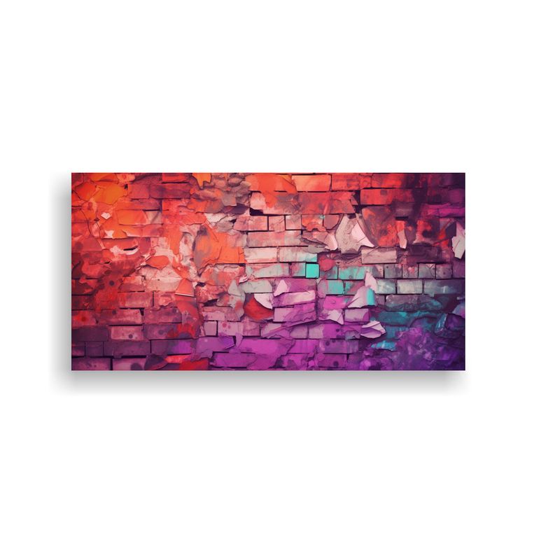GENERICO - Cuadro Colores Magenta Púrpura Rojo Marrón Verde 160x80cm