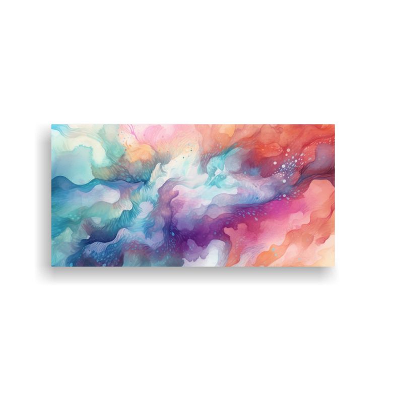GENERICO - Lienzo Tela Diseño Comedor Fondo Acuarela 160x80cm