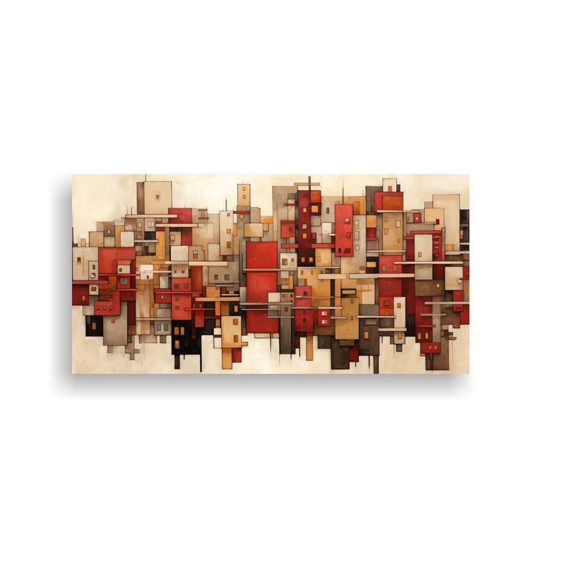 GENERICO - Pintura De Montreal Vista Desde Arriba Con Tonos R 160x80cm