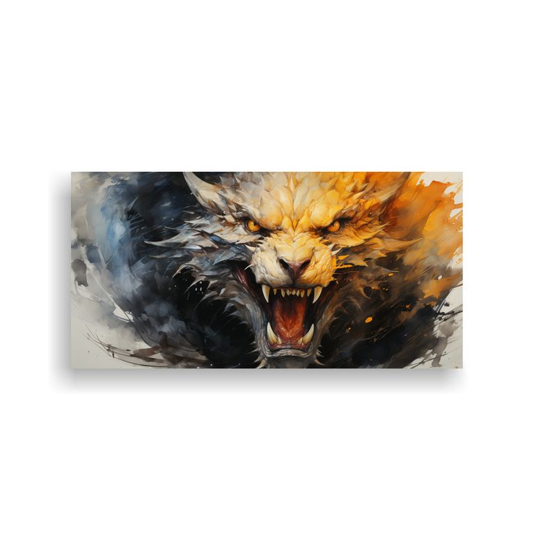 GENERICO - Pintura Lienzo Sensibilidad Artística Dragón Acu 160x80cm