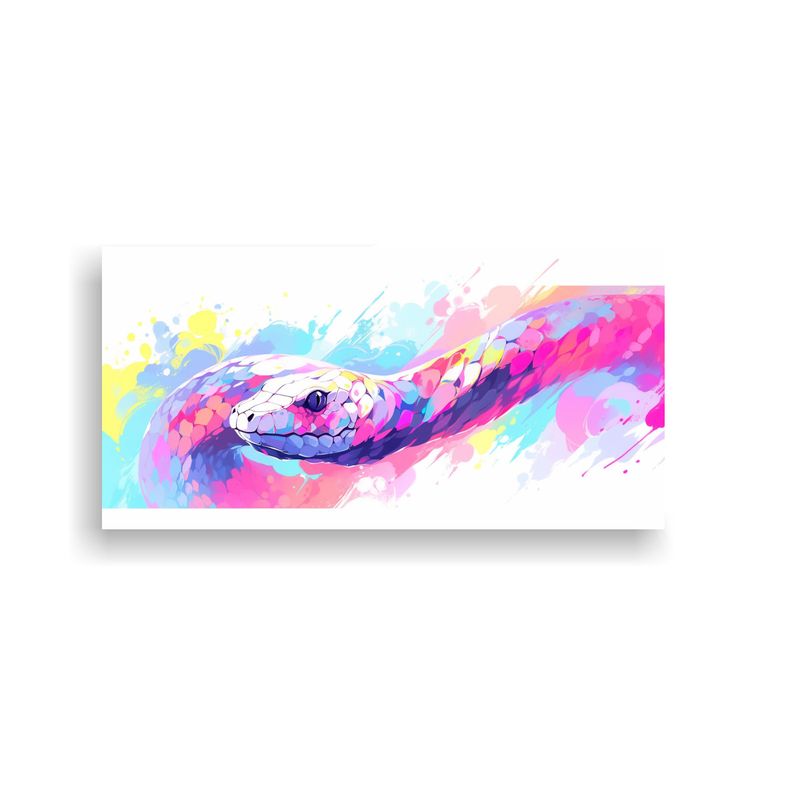 GENERICO - Lienzo Juvenil Moderno De Un Pitón En Colores Arc 160x80cm