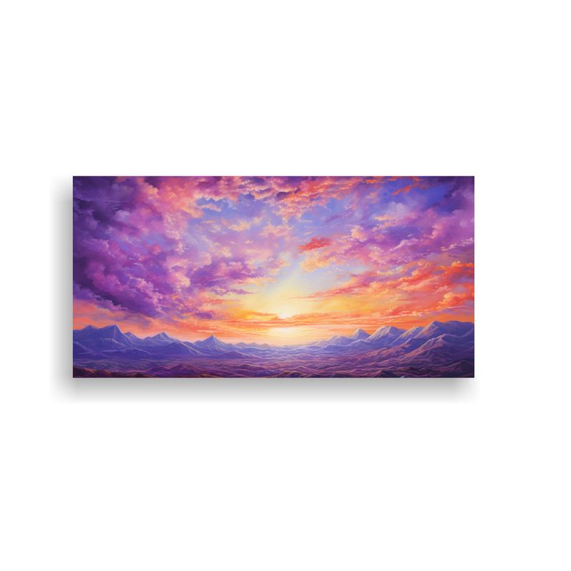GENERICO - Pinturas Abstractas De Amaneceres Y Atardeceres Co 160x80cm
