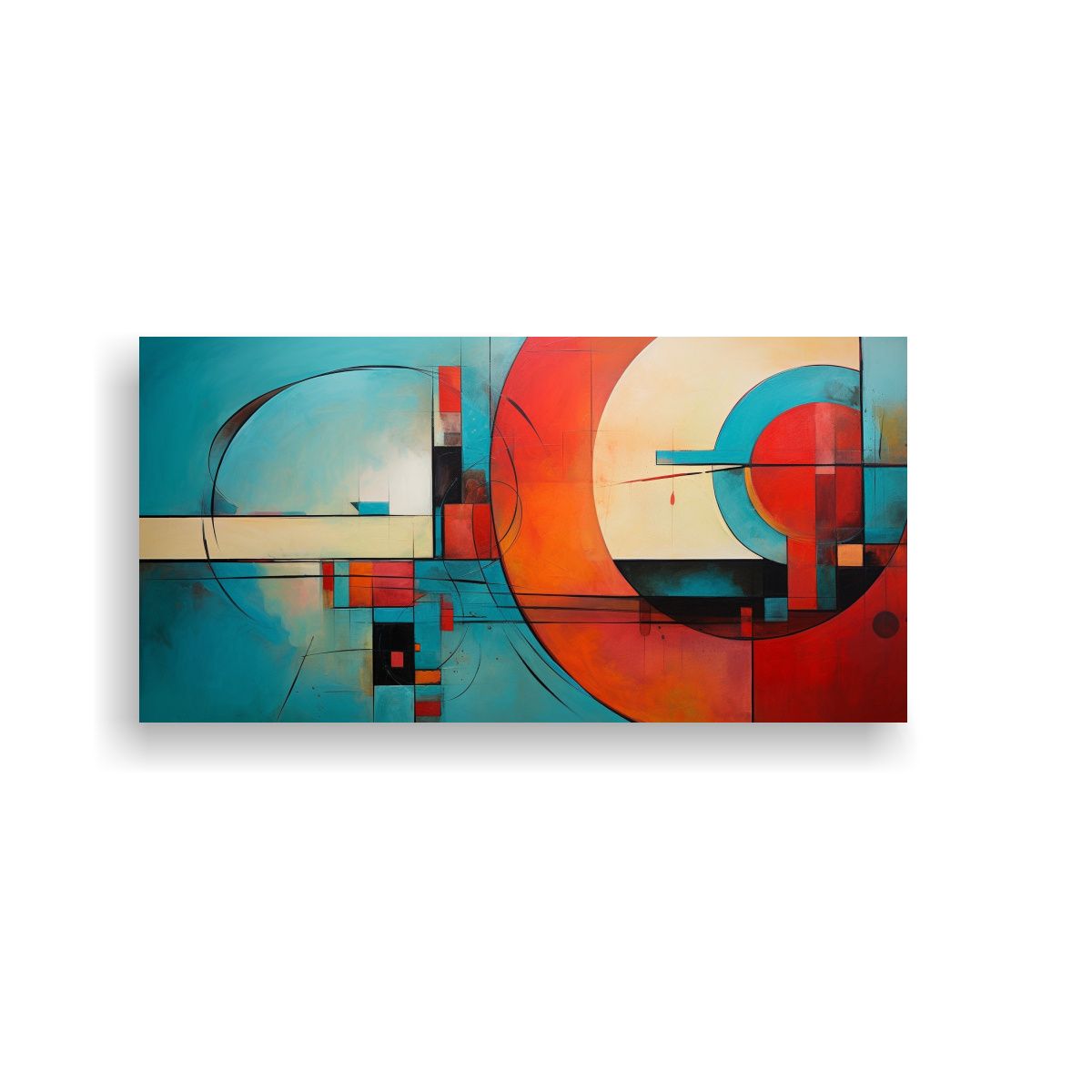 GENERICO - Cuadro Abstracto Primer Lienzo De Escenario 160x80cm.