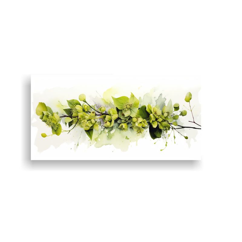 GENERICO - Cuadro Abstracto Composición De Flores De Tilo Ve 160x80cm