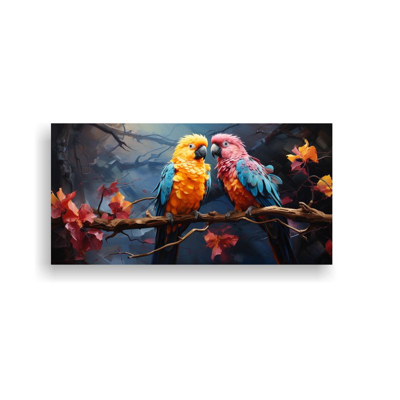 GENERICO - Pintura Estilo óleo Amorosos Pájaros Estilo Colo 160x80cm