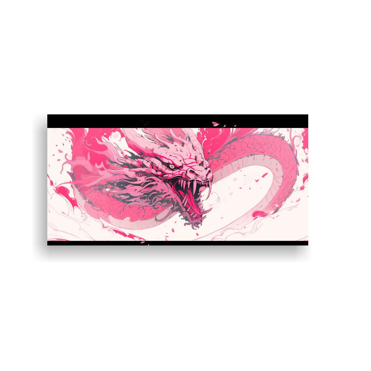 GENERICO - Cuadro Imagen Naturaleza Dragón Rosa En Ambiente 160x80cm