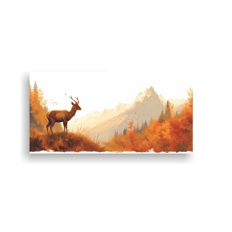 GENERICO - Pinturas De Paisajes De Otoño Con Gamuzas Alpinas 160x80cm